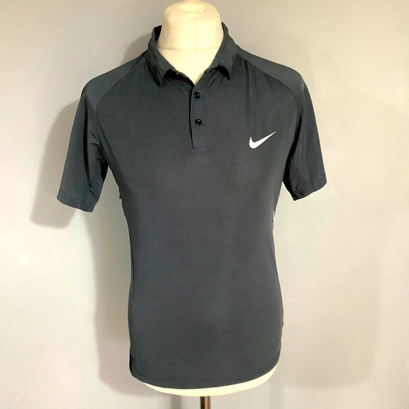 Nike Other - Nike Dri-fit Fitted Polo Shirt - Size M - Grey - Reflective - P2P 19”